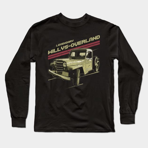 Willys-Overland Truck Jeep car trailcat Long Sleeve T-Shirt by alex77alves